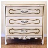 Vintage French 3 drawer bachelors chest