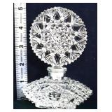Vintage clear glass perfume bottle w/ stopper