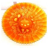 Vintage 9in marigold carnival bowl