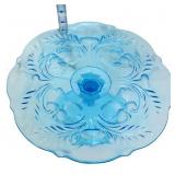 Blue thistle 11in wide cake stand