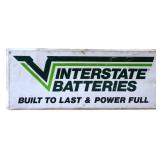 Vntg metal 60x24 Interstate Batteries sign