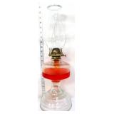Vintage clear glass oil lamp