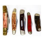 Lot of 5 vintage pocket knives