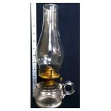 Vintage clear glass finger oil lamp