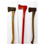 Lot of 3 vintage axes