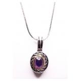 DAVID YURMAN STYLE GENUINE AMETHYST NECKLACE