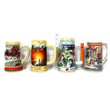 Lot of 4 Beer Steins