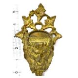 Vintage metal gold tone match safe
