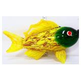 Art glass yellow/green fish