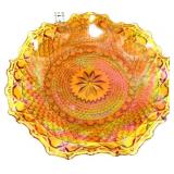 Vntg marigold carnival flat bowl