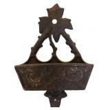 Vntg cast iron match safe