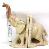 Vntg elephant bookends