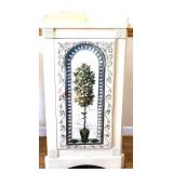 Painted white decorator corner cabinet