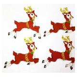 4 vntg cardstock 6x6.5 die cut reindeer