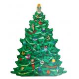 Vintage cardstock die cut Christmas tree