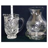 3 piece clear glass lot, inc pitcher