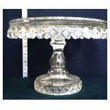 Vintage round glass cakestand