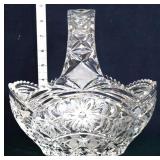 Vintage clear glass basket
