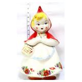 Vntg 14in Little Red Riding Hood cookie jar