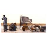 Mixed lot of cast iron items see photos