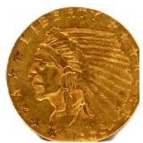 1909 Indian head $2.5 gold coin