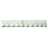 Lot of 10 green stem sherbets