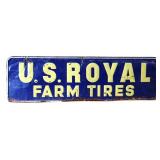 Vntg metal 119.5x36 US Royal Farm Tires sign
