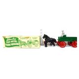Stanley cast iron farm wagon in org box