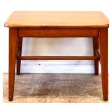 Vintage wood vanity bench