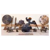 Mixed lot of cast iron items see photos