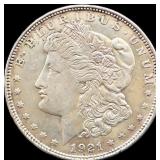 1921 Morgan silver dollar