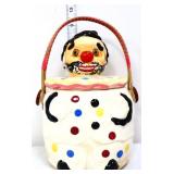 Vntg clown biscuit jar