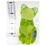 Fenton key lime sitting cat figure