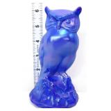 Fenton 6in periwinkle iridescent owl