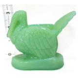 Jadeite turkey toothpick holder