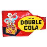Vntg metal 57x32.25 Double Cola sign see pics
