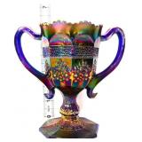 Vintage 6in Grape Carnival Trophy Vase