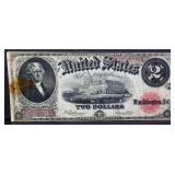 1917 horse blanket $2 note