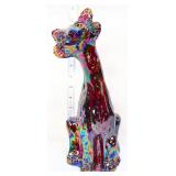 Fenton amberina carnival 12in alley cat figure