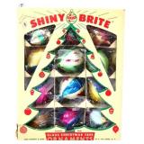 Lot of 12 vintage christmas ornaments in box