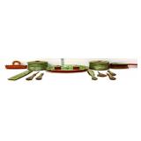 14pc vintage green vanity set