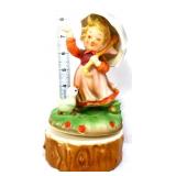 Vntg girl with umbrella music box