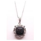 Genuine black diamond necklace