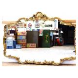 Large gold frame French mirror