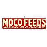 Vntg metal 24x6 Moco Feeds sign