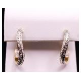 Genuine diamond wave earrings