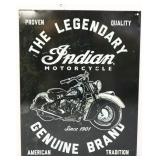 Metal Indian Motorcycles sign