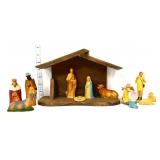 Vintage miniature nativity scene