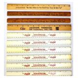 Lot of 10 vintage adv rulers