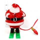 Vntg plastic Santa on skies nightlight